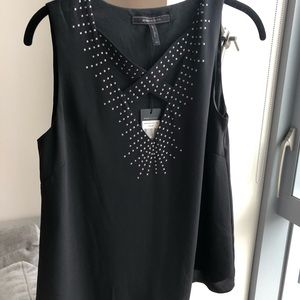 NWT black studded BCBG tank